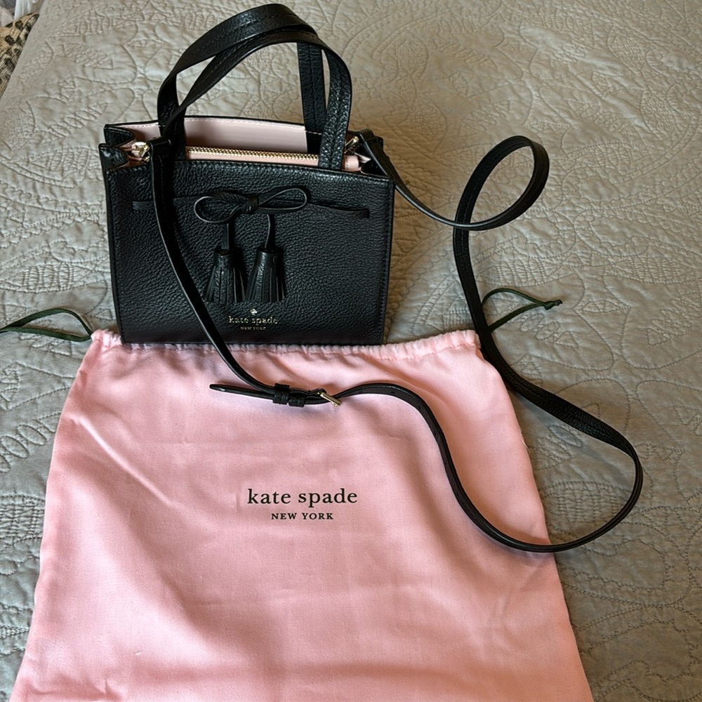 Kate Spade Black Leather Mini Tote